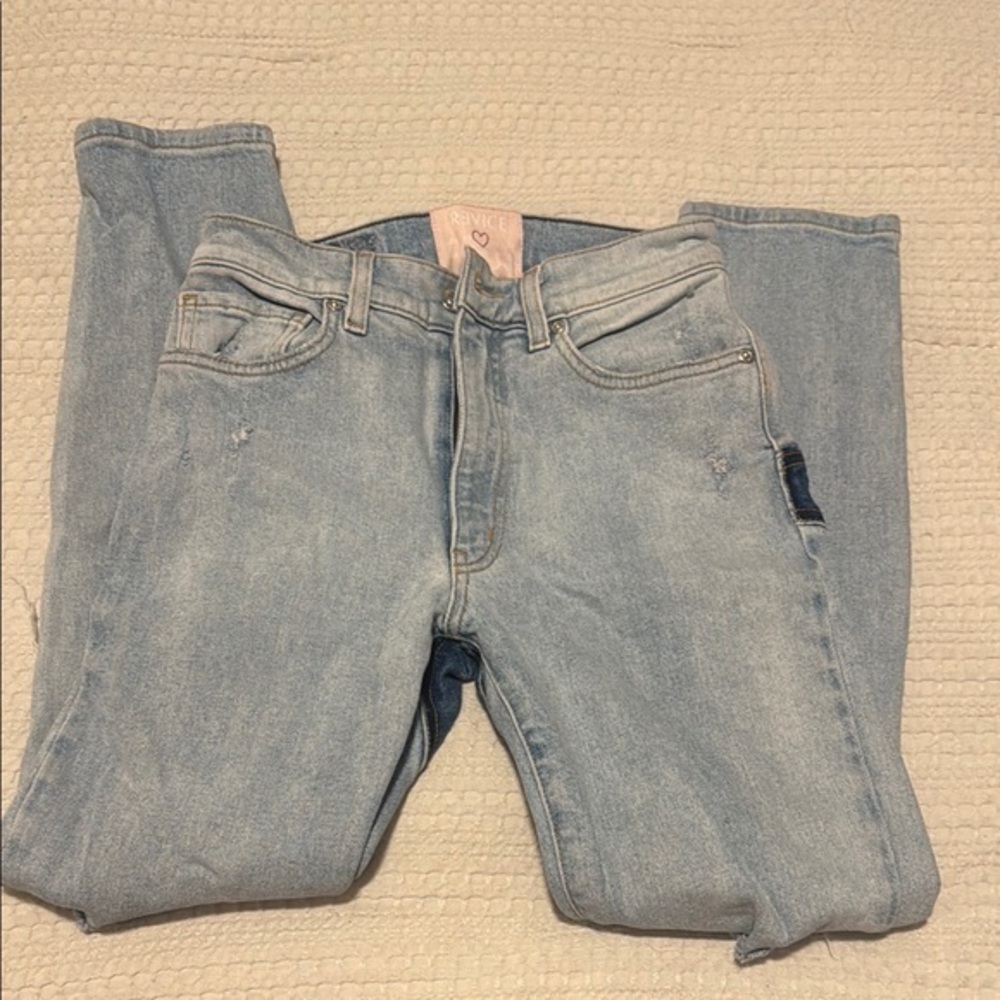 REVICE Denim Skinny Jeans with Distressed Knees. W25. Like New!!
